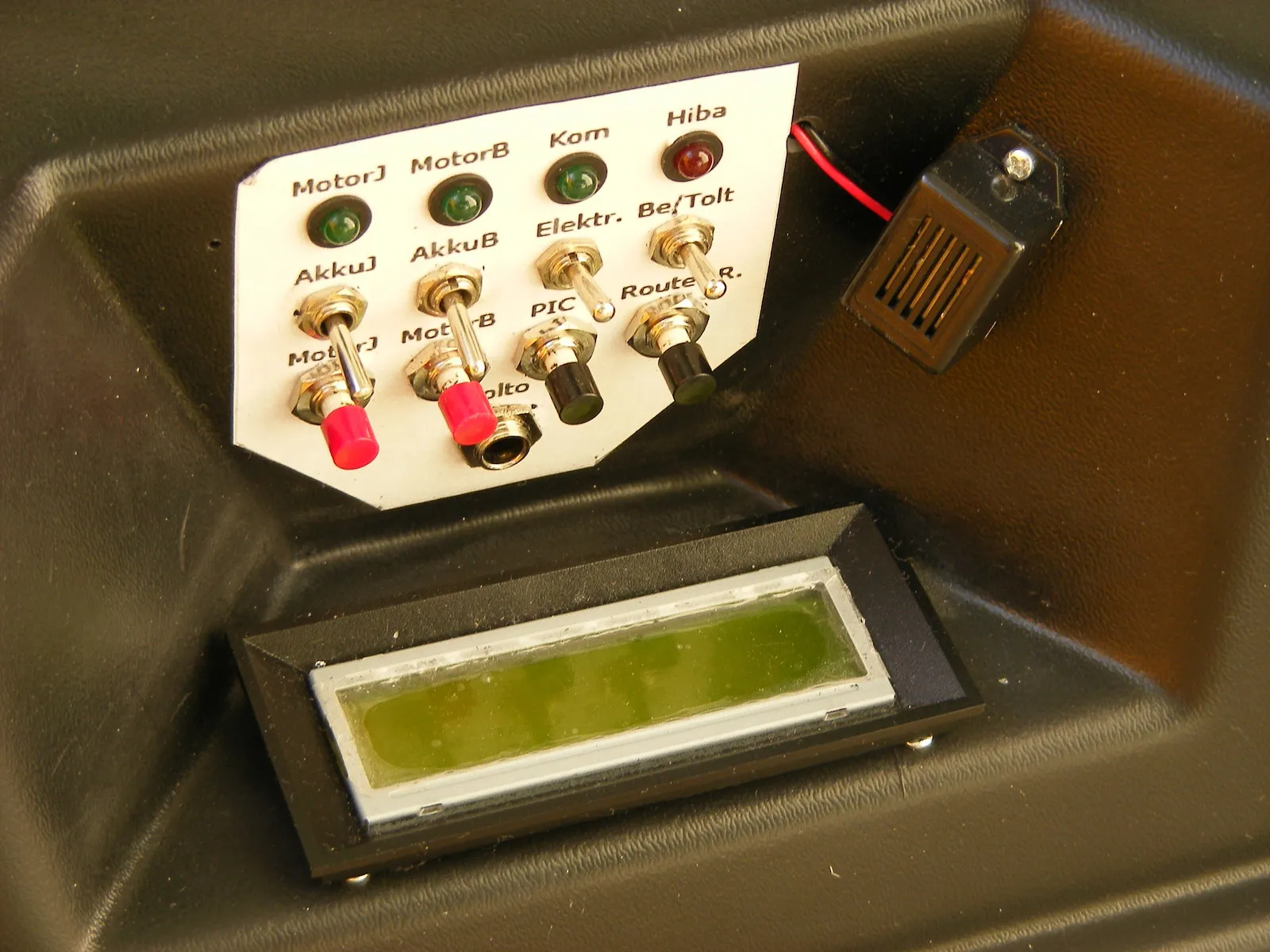Dashboard of the robot