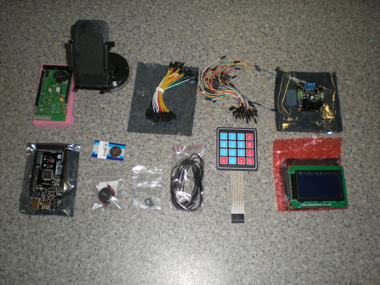Electronic parts before assembly
