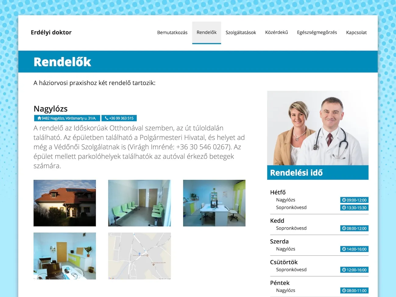 Consulting rooms page