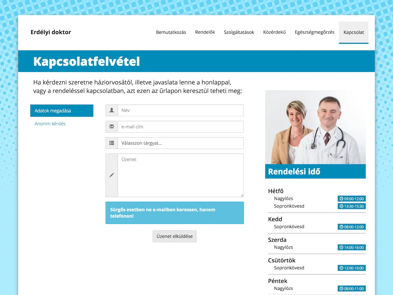Contact page