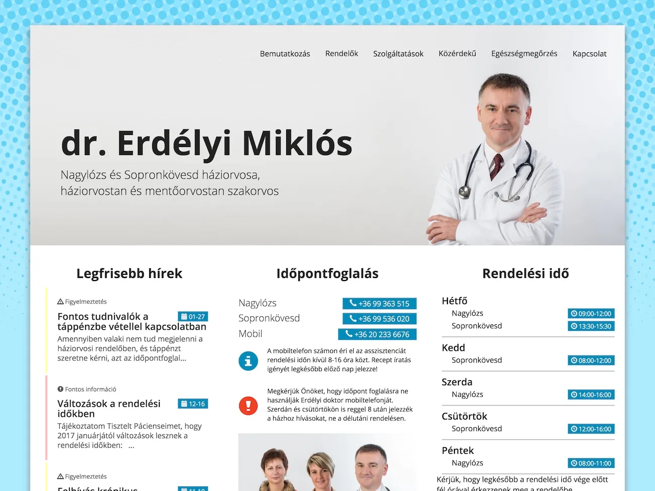Welcome page