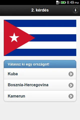 Picking the country of a flag in the quiz