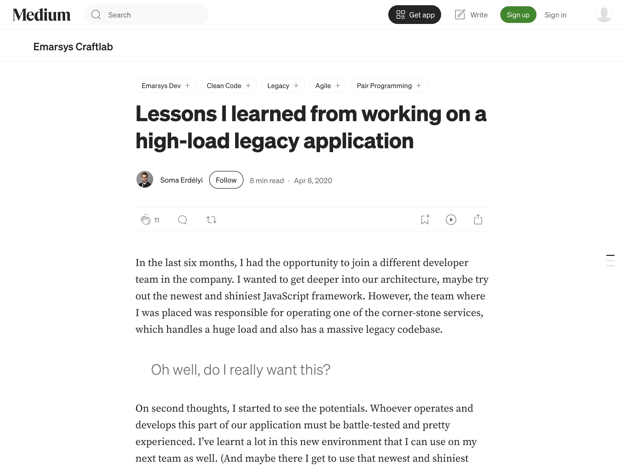 Cover illustration of Lessons I learned from working on a high-load legacy application