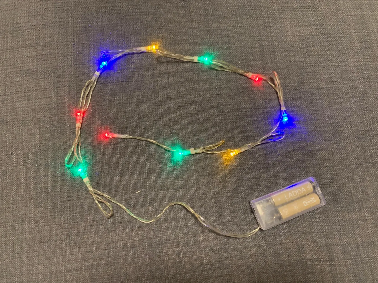 Battery-powered LED strip light