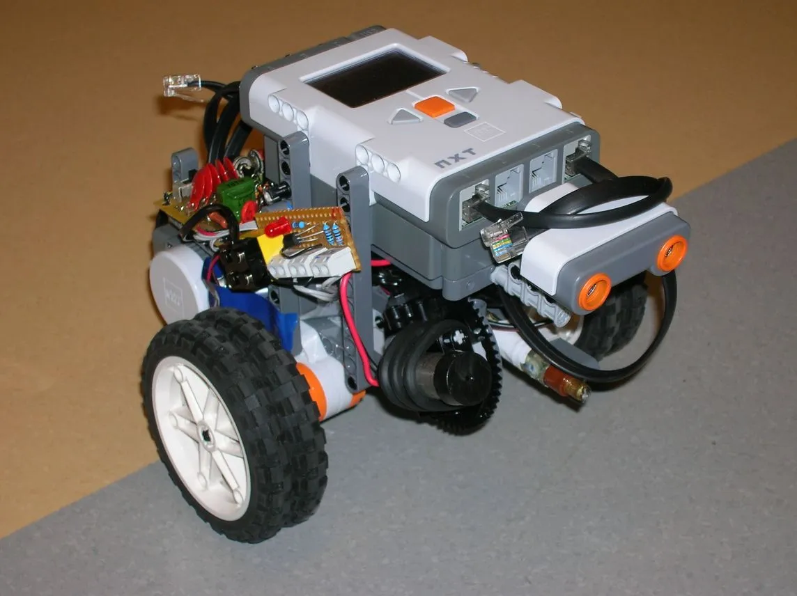 LEGO Mindstorms NXT robot with a Geiger-Müller tube that counts radiation and sends the results to MSW Logo to draw charts and radioactivity maps