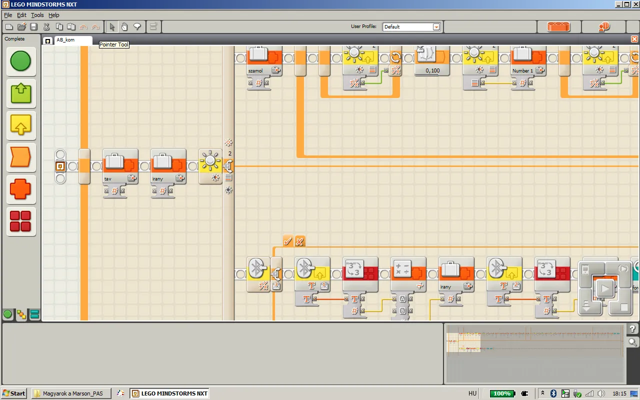 Another part of the robot's NXT program