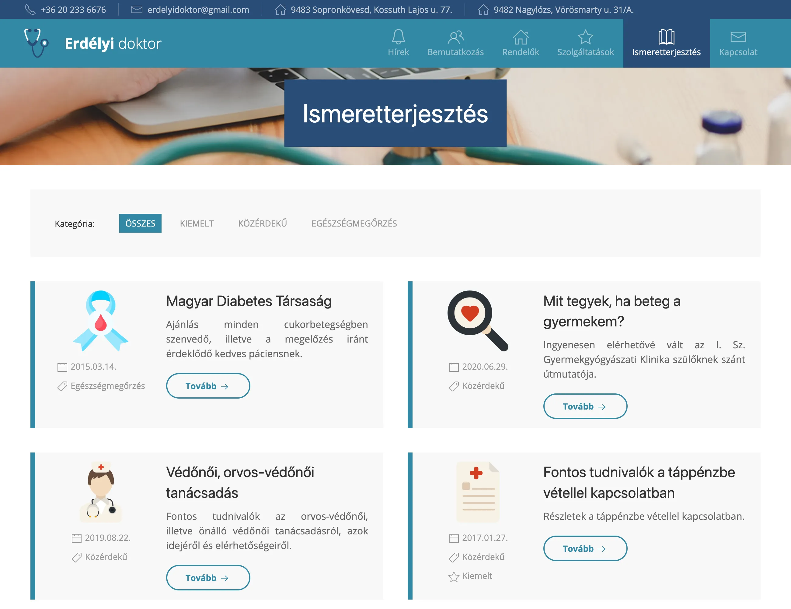 Knowledge sharing articles on health topics