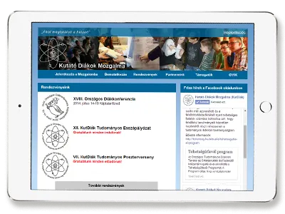 Website design and sitebuild for the Hungarian Research Student Association