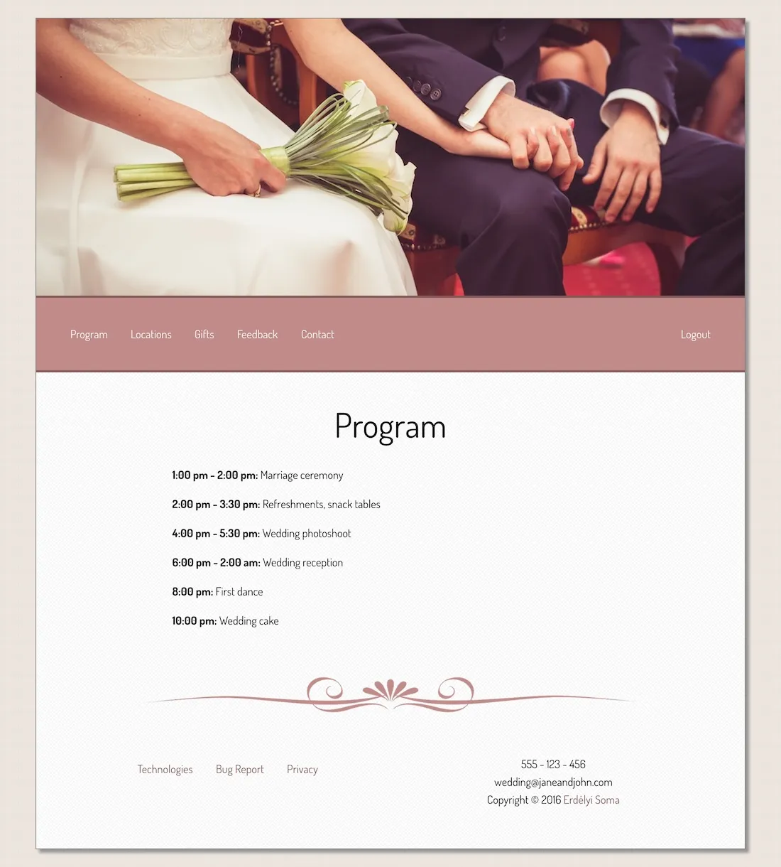 A custom page