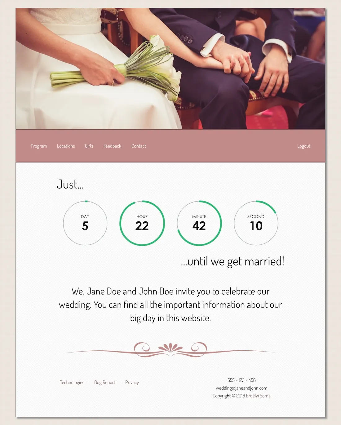 Welcome page