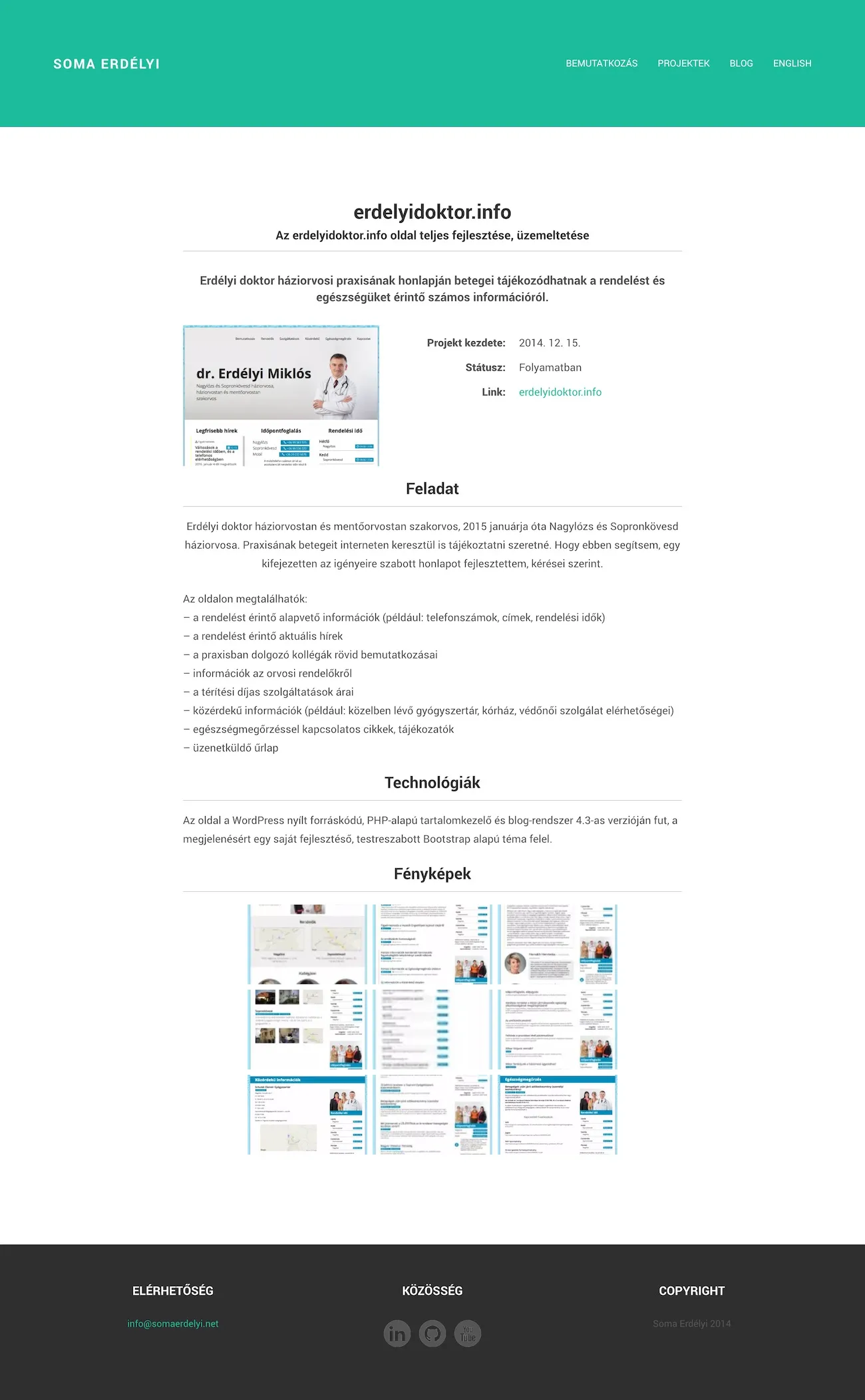 Project details page