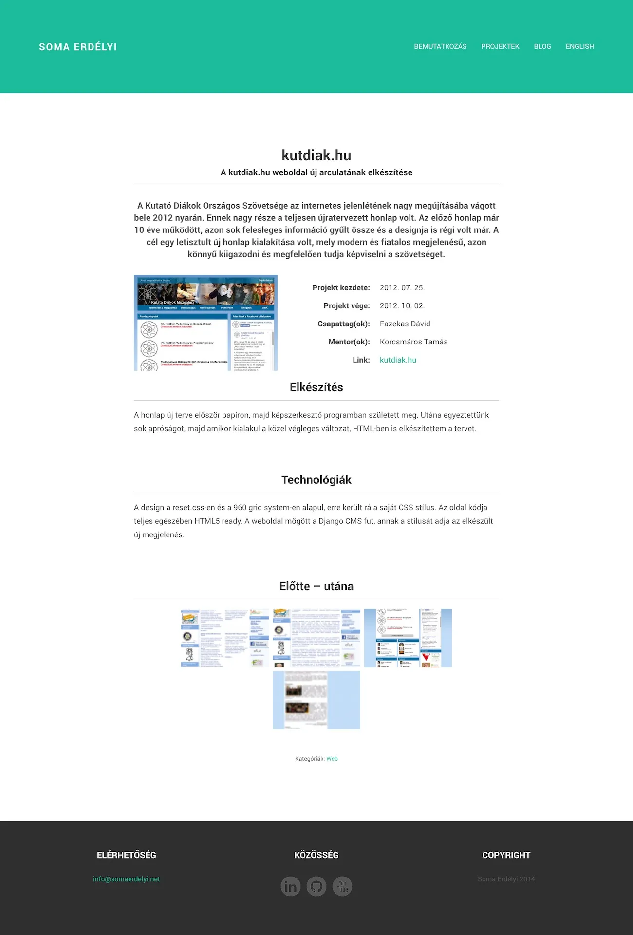 Project details page